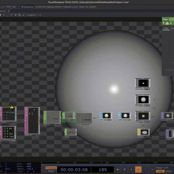 This is our sphere before the colours were added. After this we added the colour, material, and shading to the scene.